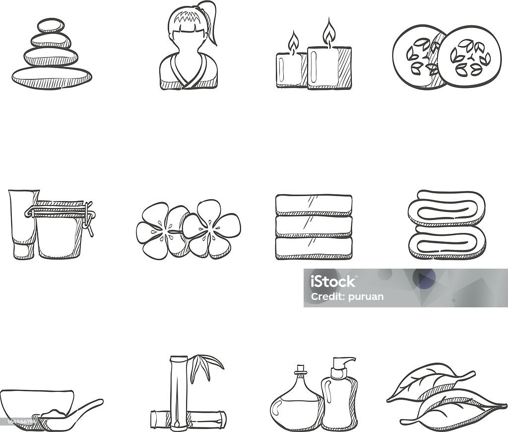 Sketch Icons-Spa - arte vectorial de Croquis libre de derechos