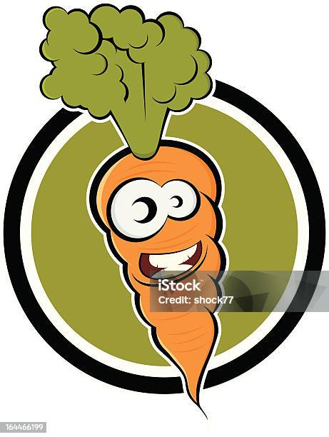 Cartoon Carrot In A Badge Stock Illustration - Download Image Now - Badge, Beet, Carrot