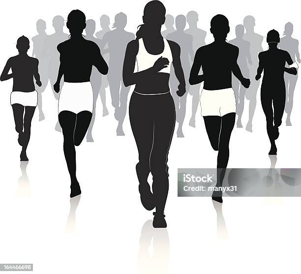 Jogging Nella Città - Immagini vettoriali stock e altre immagini di Sport - Sport, Correre, Donne