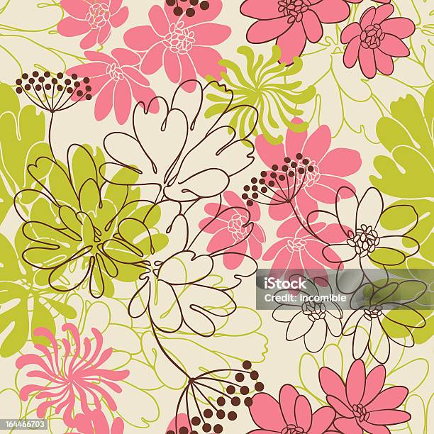 Vector Background With Hand Drawn Flowers Stock Illustration - Download Image Now