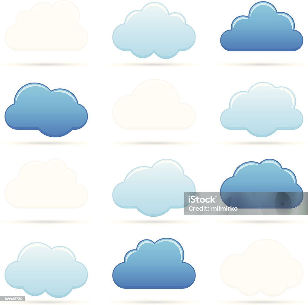 Nuvens - Vetor de Azul royalty-free