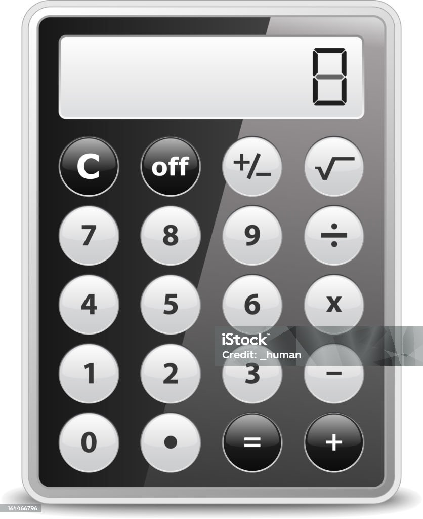 Calculator "Black calculator on white background, vector eps10 illustration" Calculator stock vector