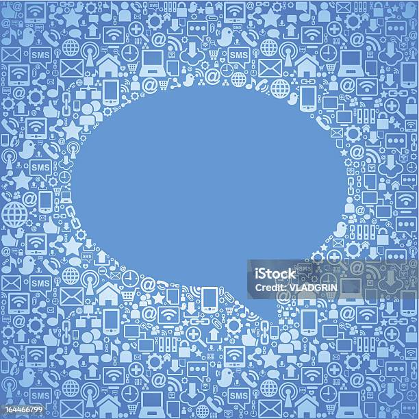 Background Social Network With Speech Bubble Stock Illustration - Download Image Now - Abstract, Communication, Community