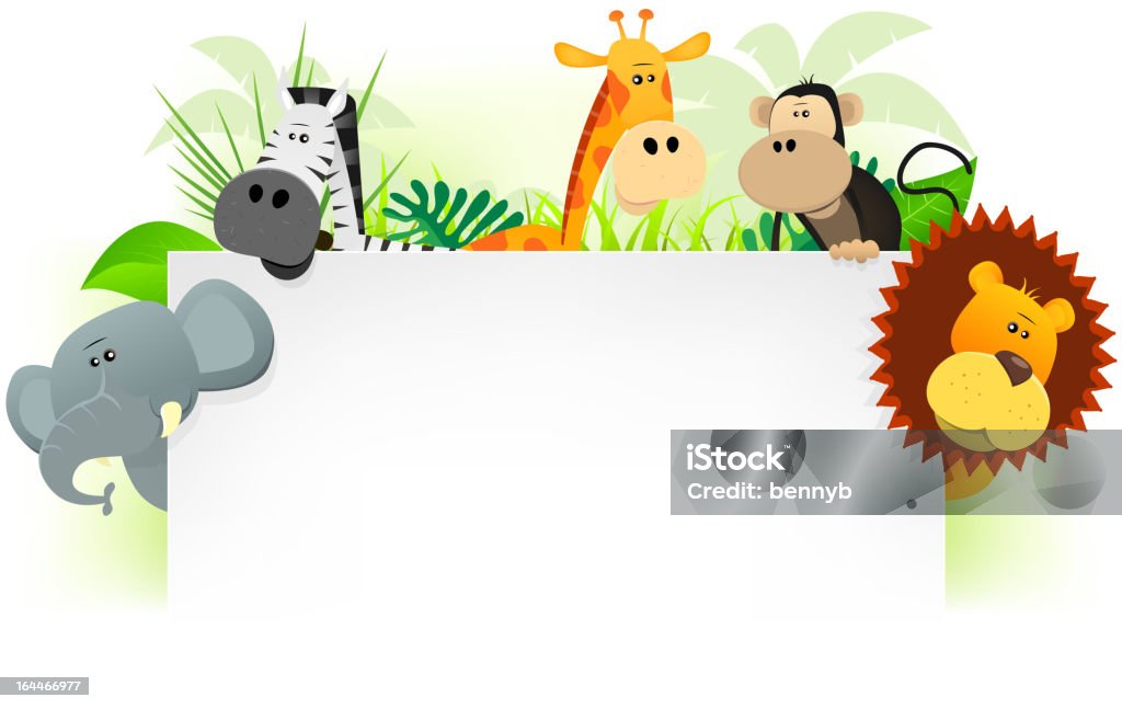 Cartoon Jungle Animals Letterhead Stock Illustration - Download Image Now -  Animal, Zoo, Backgrounds - iStock