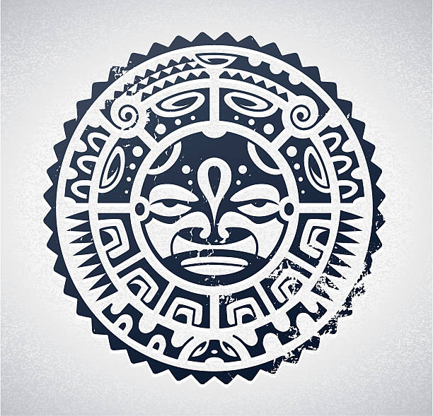 Polynesian tattoo Polynesian tattoo styled vector illustration. tribal tattoos stock illustrations