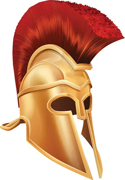 Vector illustration of Trojan Helmet
