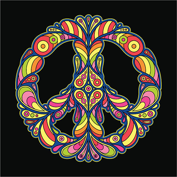 peace sign vector art illustration