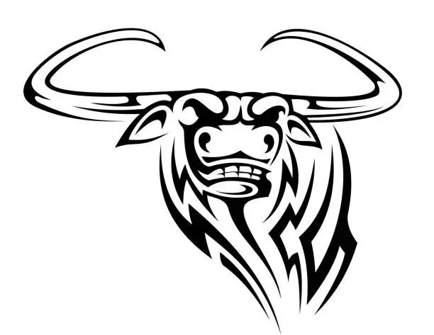 Vector illustration of Buffalo mascot