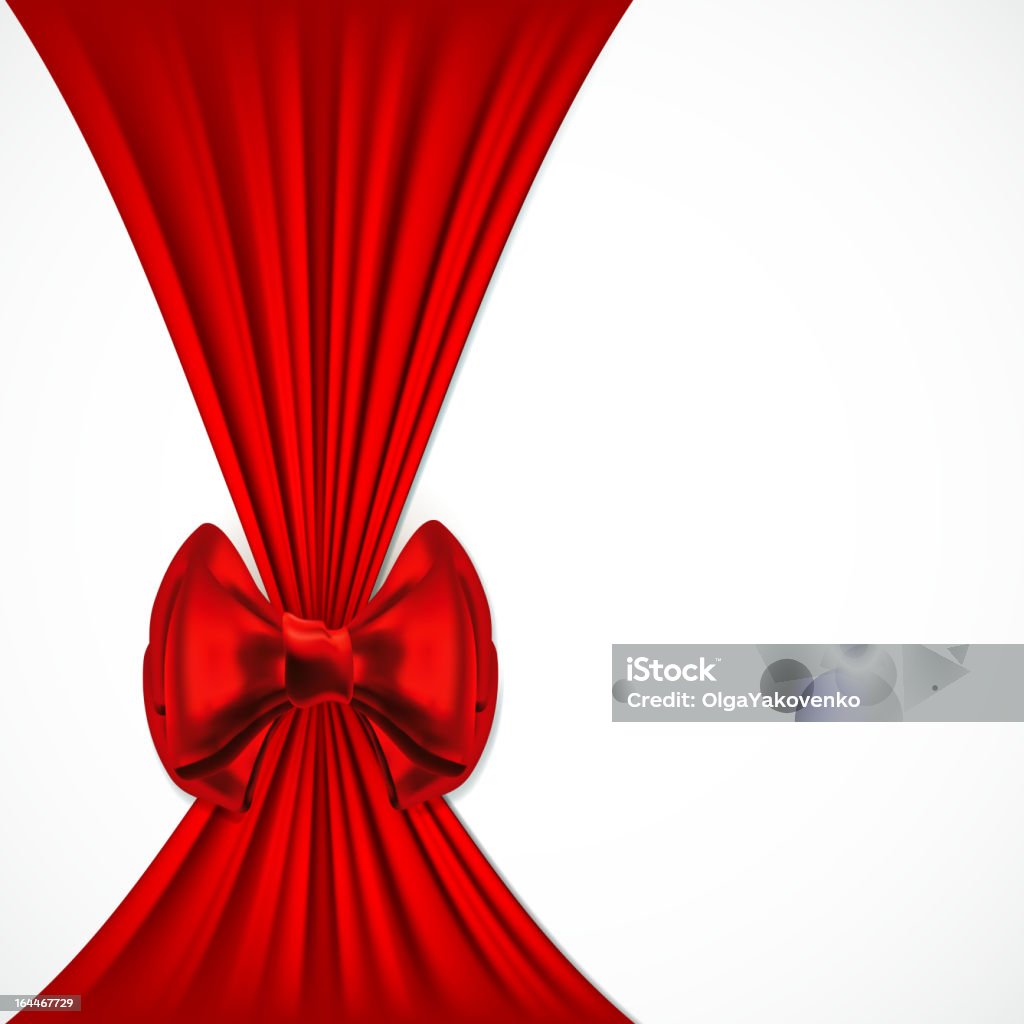 Rojo en una barra curva para la cortina de la ducha - arte vectorial de Abstracto libre de derechos