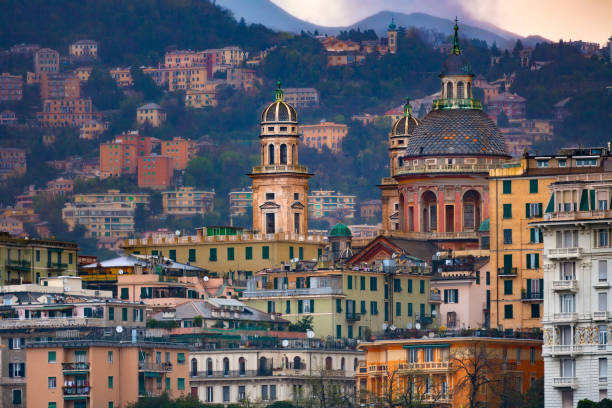Aerial view of the church of Santa Maria Maddalena and San Gerolamo Emiliani, known simply as the church of the Maddalena, is a religious building located in the square of the same name in the historic center of Genoa.