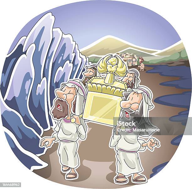 Crossing The Jordan River Stock Illustration - Download Image Now - River, Ark of the Covenant, Vector
