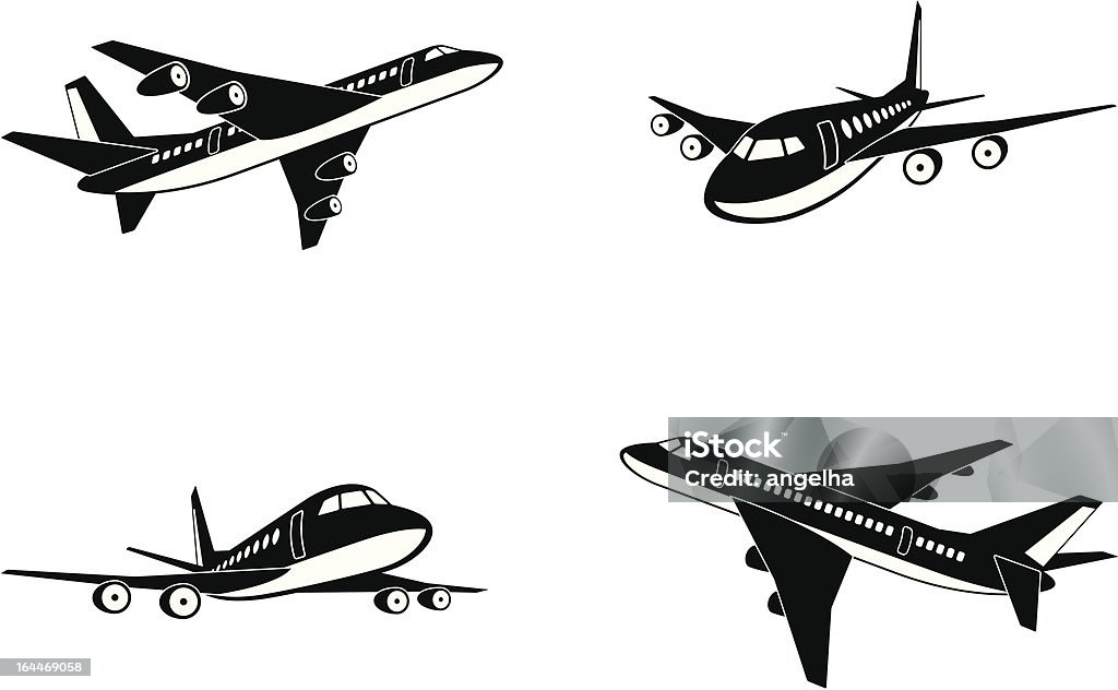 Samolotów pasażerskich w perspektywy - Grafika wektorowa royalty-free (Biznes)