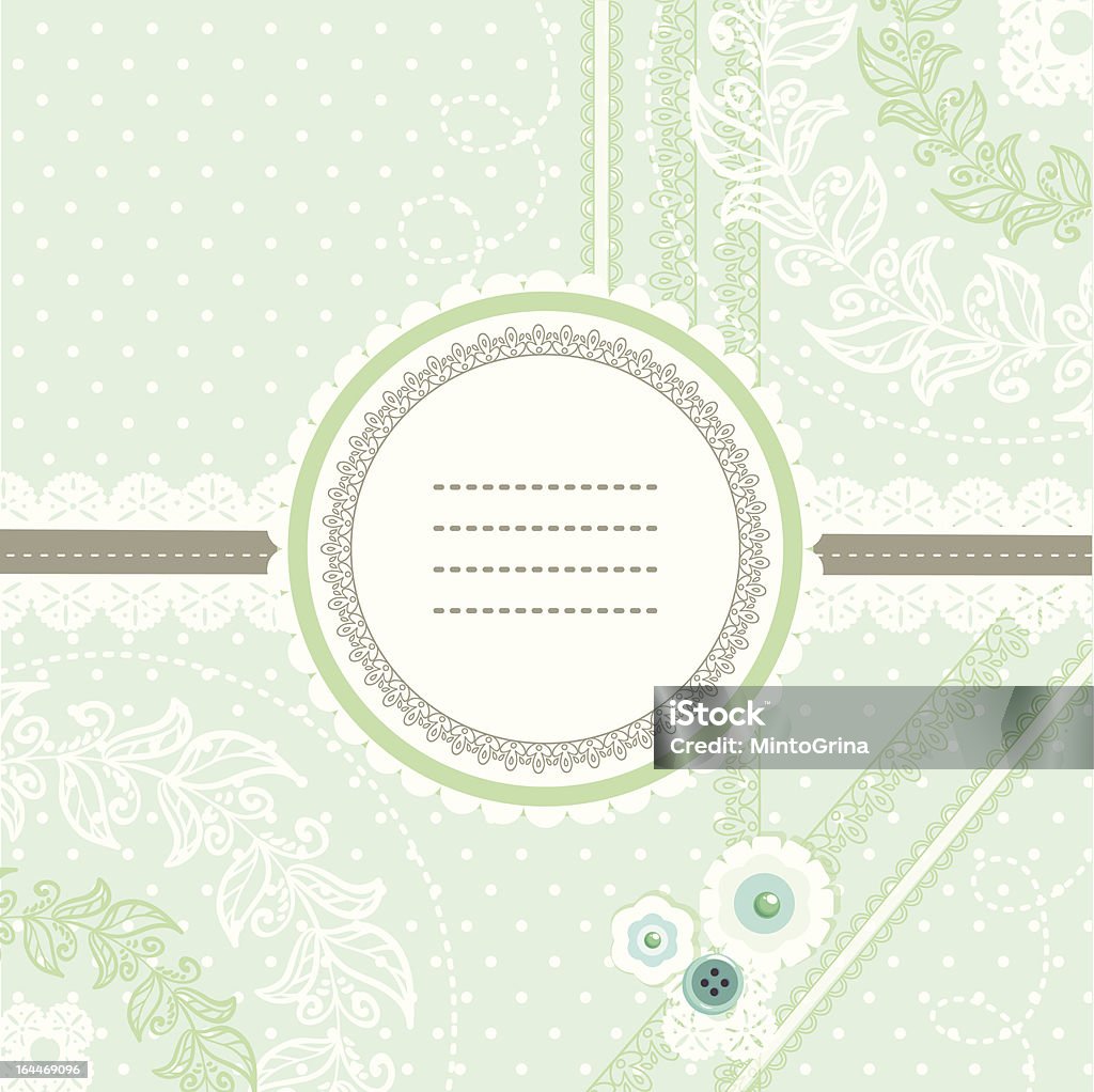 Sorvete de Menta lace design de Cartão de saudação - Vetor de Bebê royalty-free