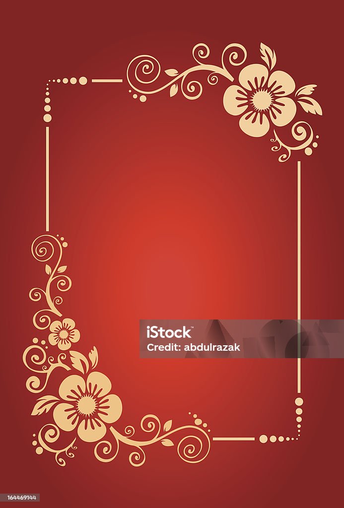 Red Background Red Background with floral decoration Backgrounds stock vector