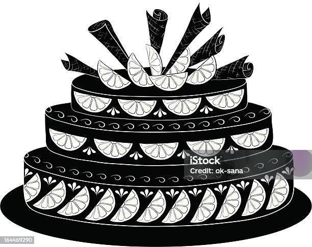 Tarte Silhouette Pour Les Fêtes De Fin Dannée Vecteurs libres de droits et plus d'images vectorielles de Aliment - Aliment, Aliments et boissons, Blanc