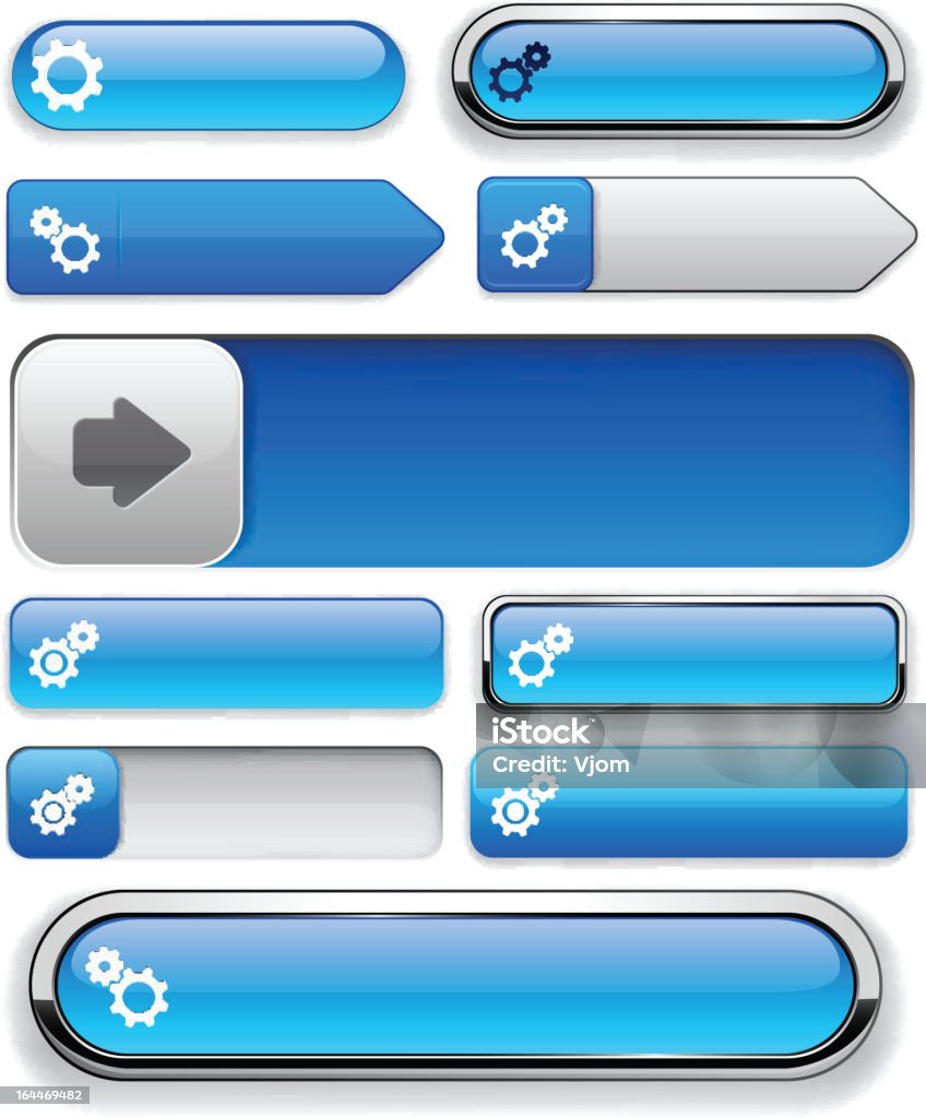 Business Control Button Controls Highdetailed Web Button Collection Stock Illustration ...