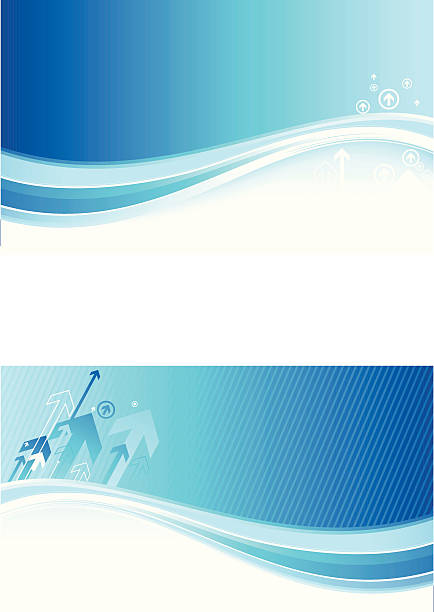 Blue Arrows Background vector art illustration