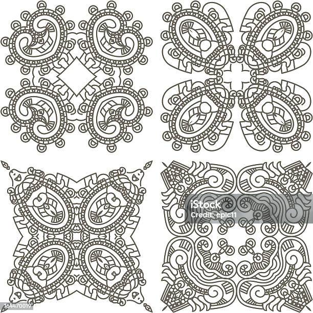 Stilisierte Aztec Ornamenten Set Stock Vektor Art und mehr Bilder von Abstrakt - Abstrakt, Altertümlich, Antiquität