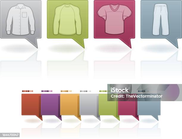 Abbigliamento Da Uomo - Immagini vettoriali stock e altre immagini di Abbigliamento - Abbigliamento, Abbigliamento casual, Arancione