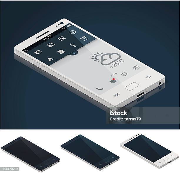 Isometric Generic Smartphone Stock Illustration - Download Image Now - Telephone, Isometric Projection, Smart Phone
