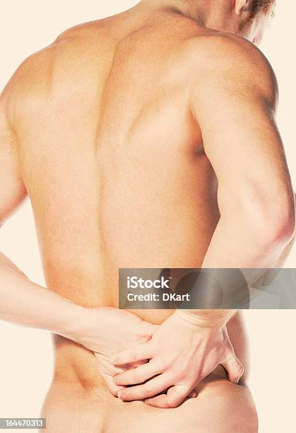 Pain In A Waist Stock Photo - Download Image Now - Men, Naked, Only Men