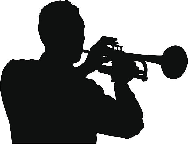 trompete - dixieland stock-grafiken, -clipart, -cartoons und -symbole