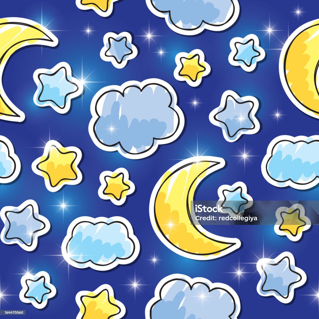 Simple Night Pattern Night Pattern Vector Eps 10 Stock Illustration - Download Image Now ...