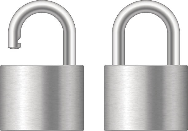 висячий замок - lock padlock security equipment metallic stock illustrations