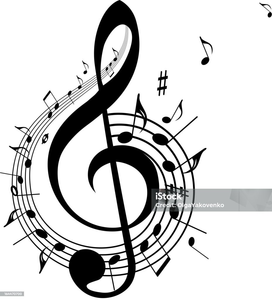 Música de fondo. - arte vectorial de Nota musical libre de derechos