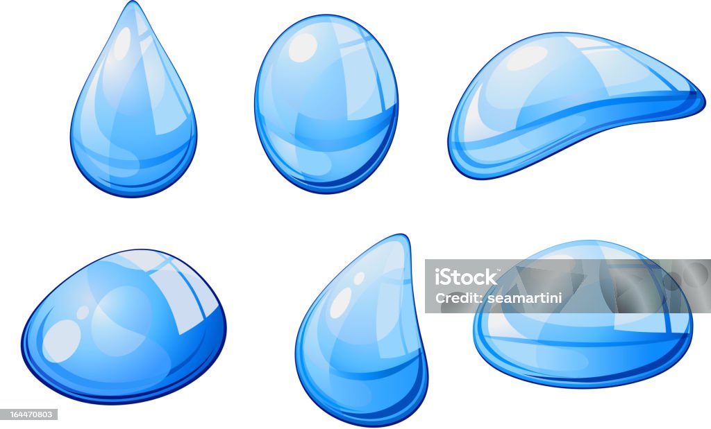 Gotas de agua limpia - arte vectorial de Abstracto libre de derechos