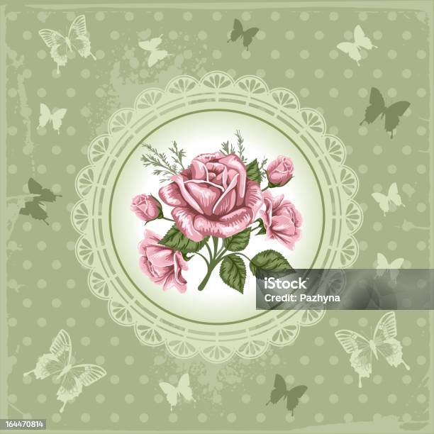 Background With Roses Stock Illustration - Download Image Now - Antique, Art And Craft, Backgrounds