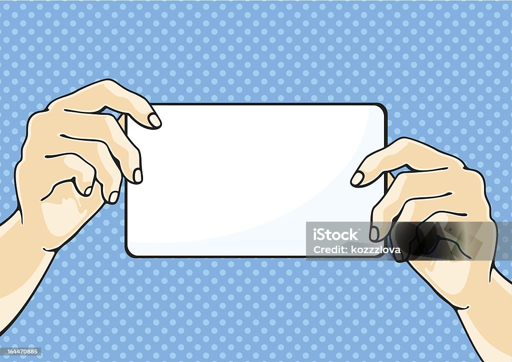 Hands with a paper sheet Illustration of hands holding a paper sheet Adult stock vector