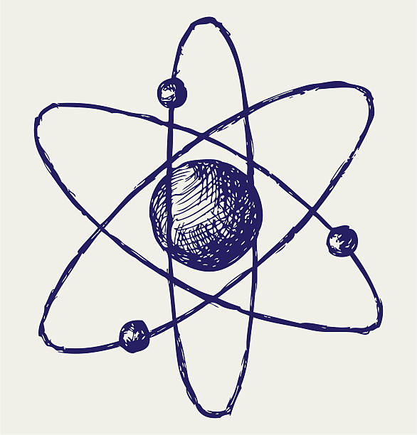 Streszczenie atom – artystyczna grafika wektorowa