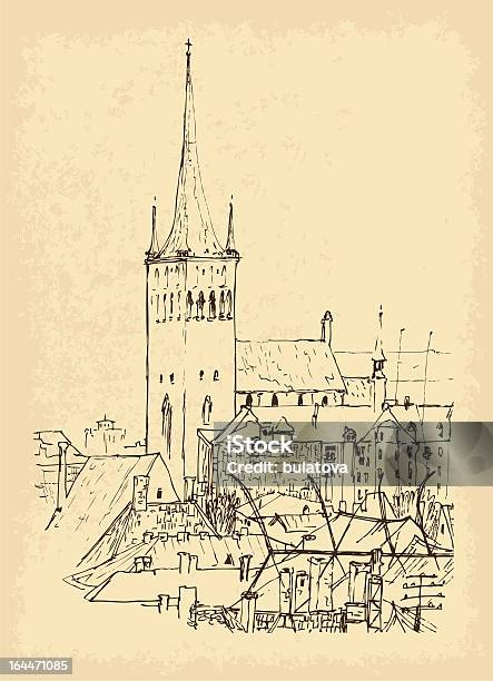 Vetores de Tallinn e mais imagens de Esboço - Esboço, Tallinn, Igreja