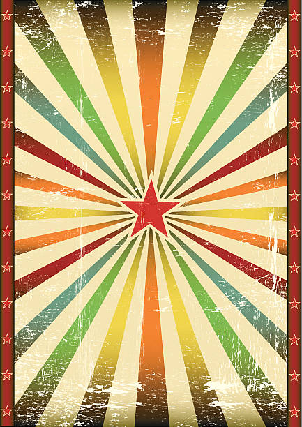 istock Colorful star painting on vintage-style background 164471130