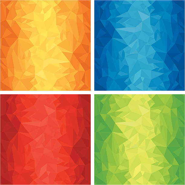 Abstract Textures Set of Vector Textured Backgrounds. yellow red green background stock illustrations