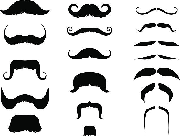 mustache set vector illustration of mustache set salvador dali stock illustrations
