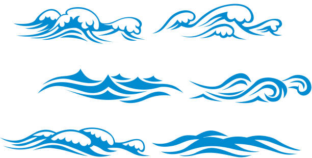 welle symbole - water wave wave pattern symbol stock-grafiken, -clipart, -cartoons und -symbole