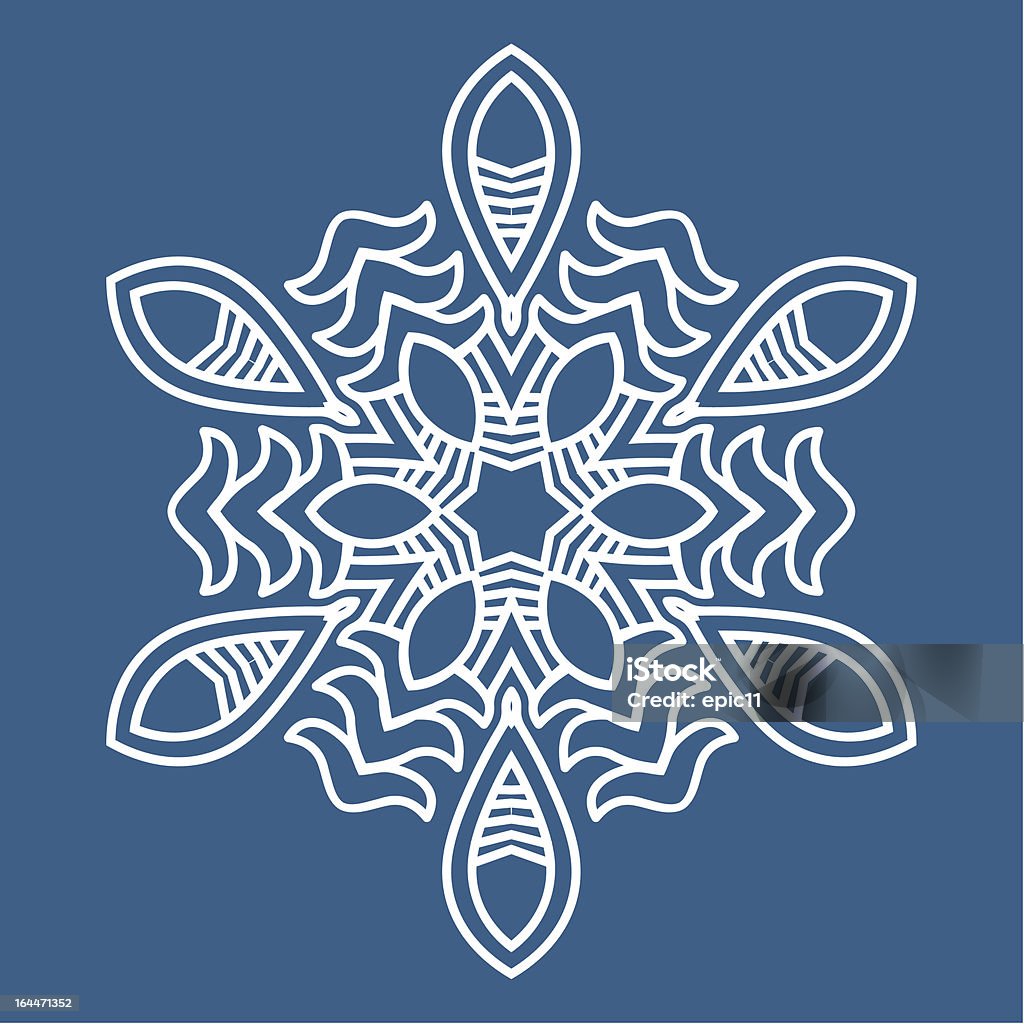 Motif flocon de neige - clipart vectoriel de Abstrait libre de droits