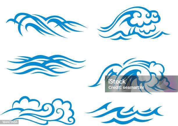 Surf Waves Stock Illustration - Download Image Now - Abstract, Backgrounds, Beach