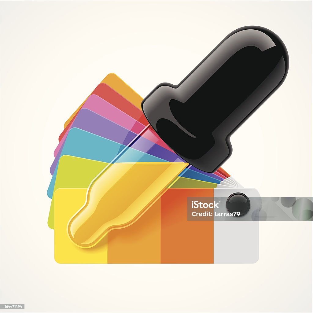Color picker icon Detailed icon representing color palette guide and color picker Colors stock vector