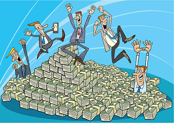 338 Cartoon Businessman Earning Money With Smartphone Illustrations & Clip  Art - iStock
