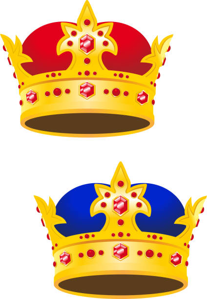 ilustrações de stock, clip art, desenhos animados e ícones de rei coroa dourada com jóias - baroness