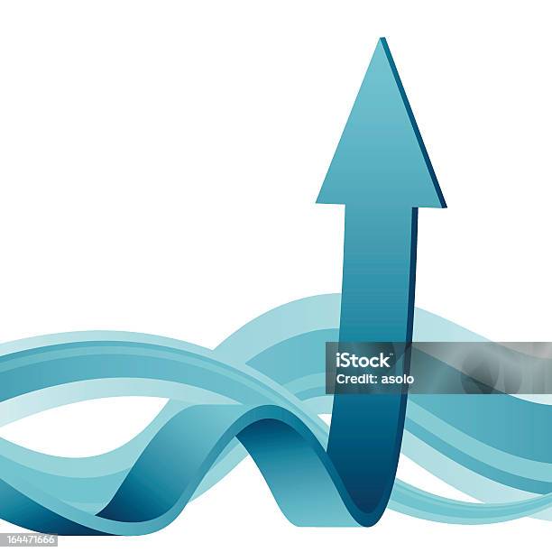 Niebieska Strzałka Tło - Stockowe grafiki wektorowe i więcej obrazów Abstrakcja - Abstrakcja, Bez ludzi, Biznes