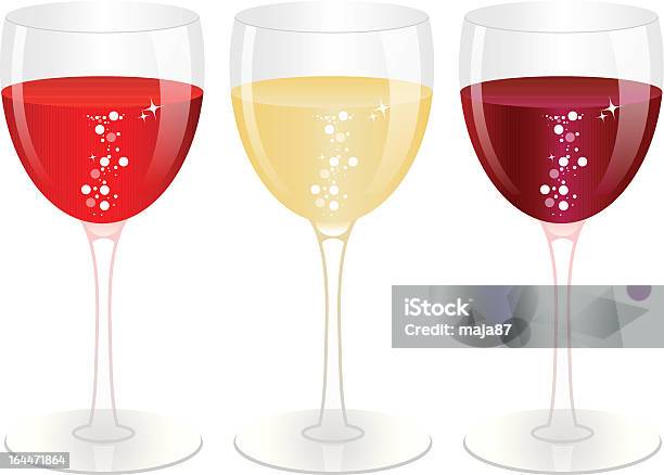 Бокалы С Вином — стоковая векторная графика и другие изображения на тему Алкоголь - напиток - Алкоголь - напиток, Без людей, Белое вино