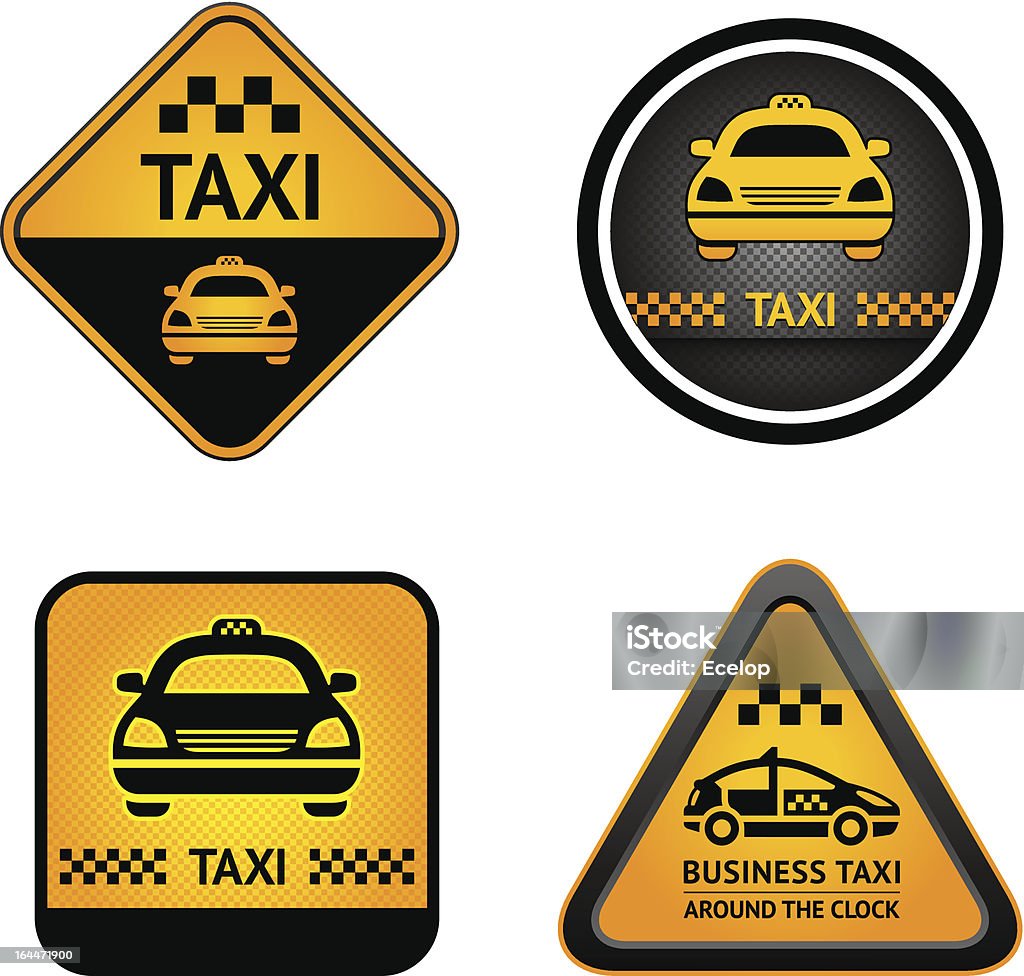 Такси набор наклейки - Векторная графика Такси роялти-фри