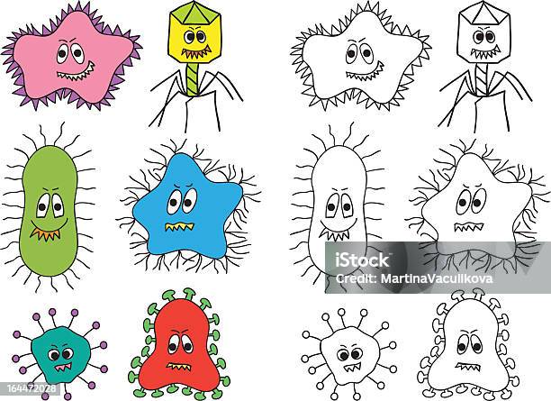 Illustration Von Bakterien Und Viren Stock Vektor Art und mehr Bilder von Abstrakt - Abstrakt, Bakterie, Bildung