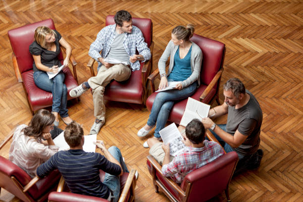 istock Group of students with teacher 164472135