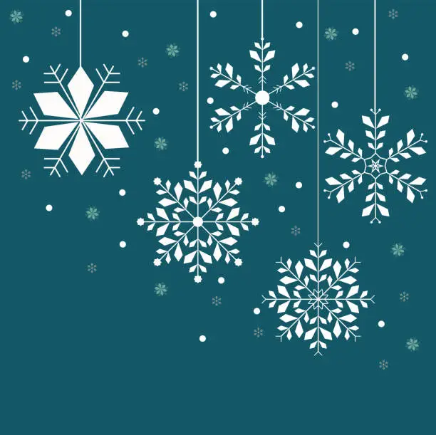 Vector illustration of snowflakes background