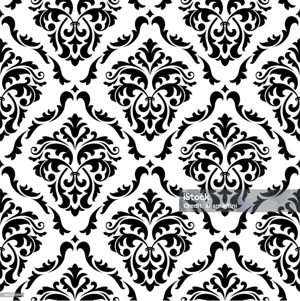 Medieval floral seamless Medieval floral seamless in damask style for design Abstract stock vector